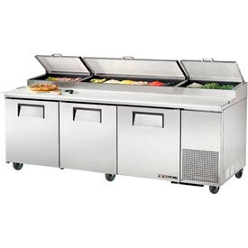 Pizza Prep 33 - 41°F Pan Rail - 93-1/4"W X 32-1/4"D X 35-3/4"H