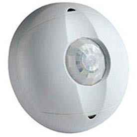 Ceiling Mount Occupancy Sensor, Passive Infrared, Self-Adjusting, White