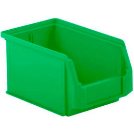Plastic Stacking Bin, Hopper Front, 9-1/4"L x 5-7/8"W x 5"H, Green
