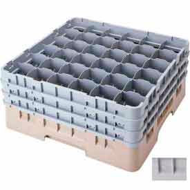 Glass Rack Low Profile 36 Compartments 11" Max. Height Soft Gray