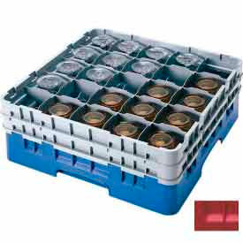 Glass Rack 25 Compartments 10-1/8" Max. Height Red NSF