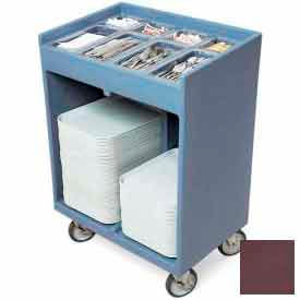 Tray and Silver Cart (with Pans and Cover) Dark Brown NSF
