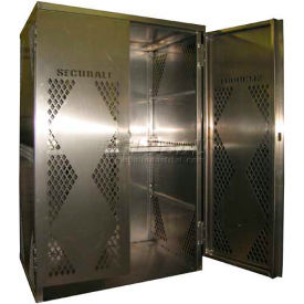 12 Cylinder Vertical LP/Oxygen Cabinet Aluminum, Manual Close
