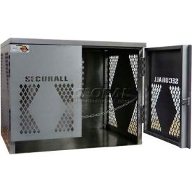 6 Cylinder Vertical LP/Oxygen Cabinet Aluminum, Manual Close