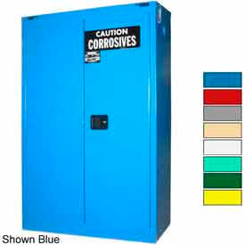 45 Gallon Acid Corrosive Cabinet, Self-Close, 2 Door, 43"W x 18"D x 67"H, Md Green