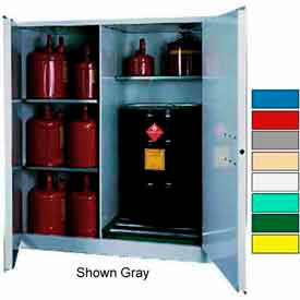 Drum Cabinet 115 Gal. Capacity Vertical Manual Close Flammable W/ Drum Rollers