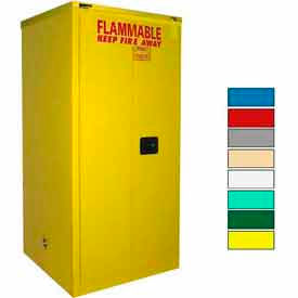 120-Gallon, Self-Close, Paint/Ink Cabinet Yellow