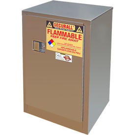 12-Gallon Self-Close Door Flammable Cabinet Stainless Steel