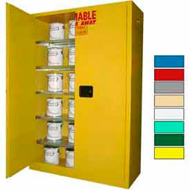 60-Gallon Manual Close, Paint/Ink Cabinet Yellow