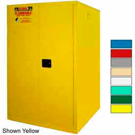 Drum Cabinet 75 Gal. Capacity Vertical Manual Close Hazmat Flammable W/ Drum Rollers