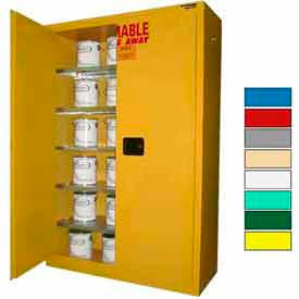 60-Gallon, Self-Close,Paint/Ink Cabinet Yellow