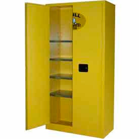 36x18x72 Flammable Spill Containment Cabinet Yellow