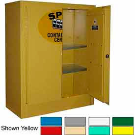 Wall Mountable, Flammable Spill Containment Cabinet Gray