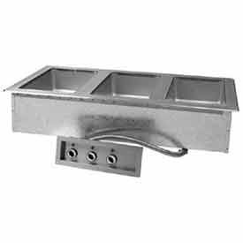 Hot Food Well Unit, Drop-In, Electric, (3) 12" x 20" 120V