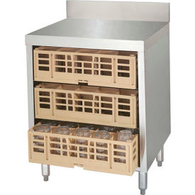 Flat Top Closed Glass Rack, 24"Wx21"Dx33"H, Stainless Steel