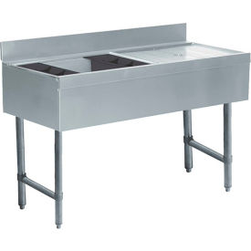 Ice Bin/Cocktail Station, 48X21X8, w/Cold Plate, R Drainboard