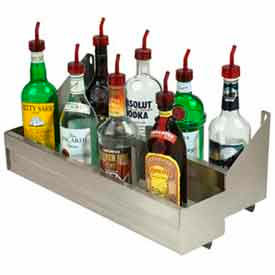 Bottle Rack, 15", Double Tier (Integral) Keyhole, S/S