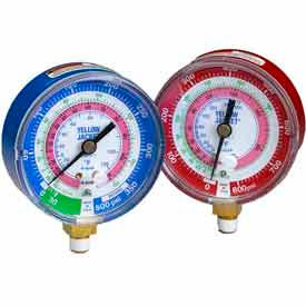 Red Pressure Gauge R-22, R-404A, R-410A 3-1/8"