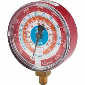 Red Pressure Gauge R-134A, R-404A, R-407C 3-1/8"