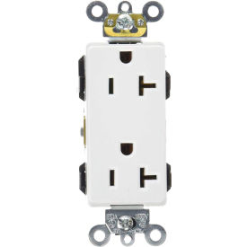 20a, 125v, Decora Plus Duplex Receptacle, Straight Blade, White