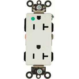 20A, 125V Decora Plus Duplex Receptacle, Self Grounding, White