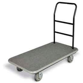 Utility Cart Gray Carpet, Gray Bumper, 5" Gray Poly Wheels