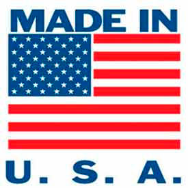 Paper Labels w/ "Made In USA" Print, 1"L x 1"W, White/Red/Blue, Roll of 500
