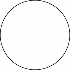 3" Dia. Round Paper Labels, White, Roll of 500
