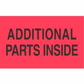 "Enclosed Labels, 5"L x 3"W, Fluorescent Red & Black, Roll of 500"