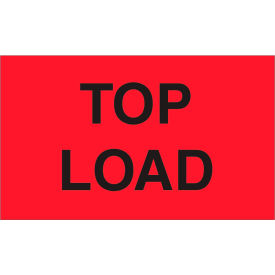 Top Load Print, 5"L x 3"W, Fluorescent Red, Roll of 500