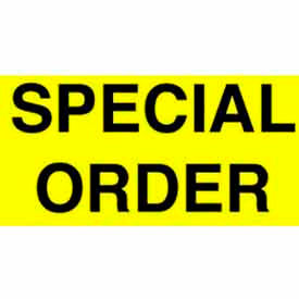Paper Labels w/ "Special Order" Print, 5"L x 3"W, Bright Yellow & Black, Roll of 500