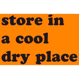 Climate Labels, 5"L x 3"W, Fluorescent Orange & Black, Roll of 500