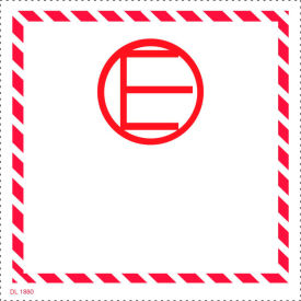 Paper Labels w/ "Dangerous Goods" Print, 4-1/8"L x 4-1/8"W, White & Red, Roll of 500