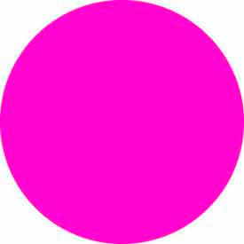 1/2" Dia. Round Paper Labels, Fluorescent Pink, Roll of 500
