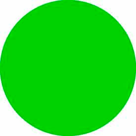 3" Dia. Round Paper Labels, Standard Green, Roll of 500
