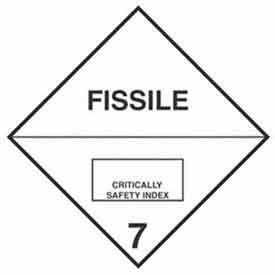 Hazard Class 7 Labels, 4"L x 4"W, White & Black, Roll of 500