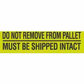 Paper Labels w/ "Do Not Remove" Print, 5"L x 2"W, Fluorescent Green & Black, Roll of 500