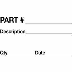 "Labels, 5"L x 3"W, White & Black, Roll of 500"