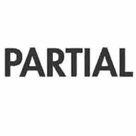 Paper Labels w/ "Partial" Print, 5"L x 3"W, White & Black, Roll of 500
