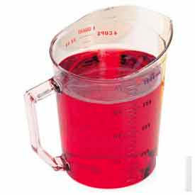 Measuring Cup, 1 Quart, Clear, Polycarbonate, Handle, Dishwasher Safe