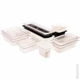 Plastic Food Pan, 10-7/16"L x 10-7/16"W x 8"H, Clear