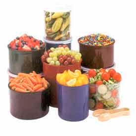 Crock with Lid, 6-1/4" Diameter x 4-5/16" Height, Clear