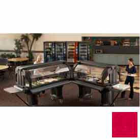 Versa Food Bars Work Table, Cold Food, 72" x 29" (Low), Hot Red