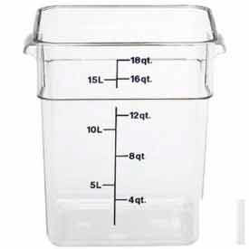 Square Food Container with Handle, 12-1/4"L x 11-1/4W x 12-5/8"H, Clear