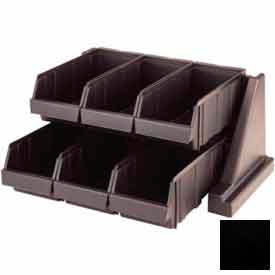 Organizer Rack, with 6 Bins, 20-1/8 x 17-1/4 x 9-1/4, Black