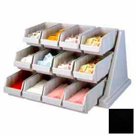 Organizer Rack, with 12 Bins, 25-1/8 x 21-3/8 x 14-1/4, Black