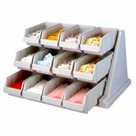 Organizer Rack, with 12 Bins, 25-1/8"L x 21-3/8"D x 14-1/4"H, Speckled Gray