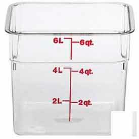 Square Food Container, 8-3/8"L x 8-3/8"W x 7-1/4"H, Clear