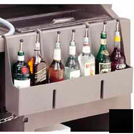 Speed Rail, 7-bottle, 29x6-1/2x14-5/8, with built-in partitions, Black