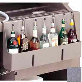 Speed Rail, 7-bottle, 29x6-1/2x14-5/8, w/built-in partitions, Granite Gray